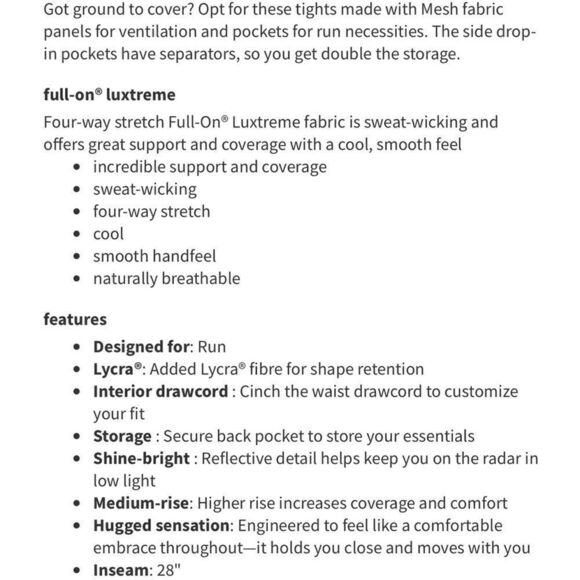 Lululemon Speed Up Tight *Mesh 28" in Black - Picture 9 of 9